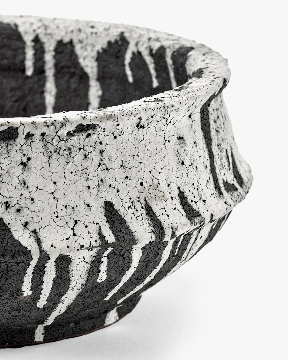 Planter bowl 02 S off-white/dark brown Dune
