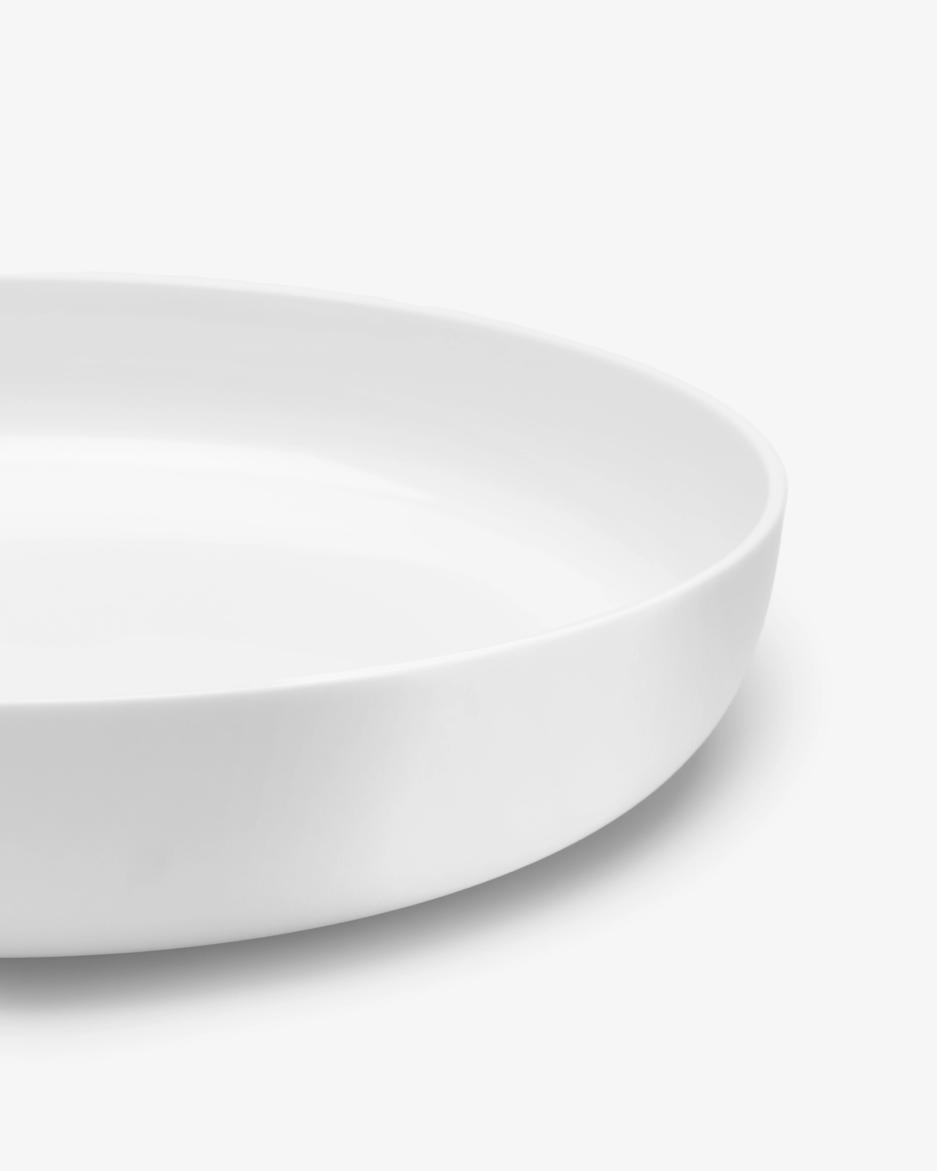 Plate deep L white glazed Base