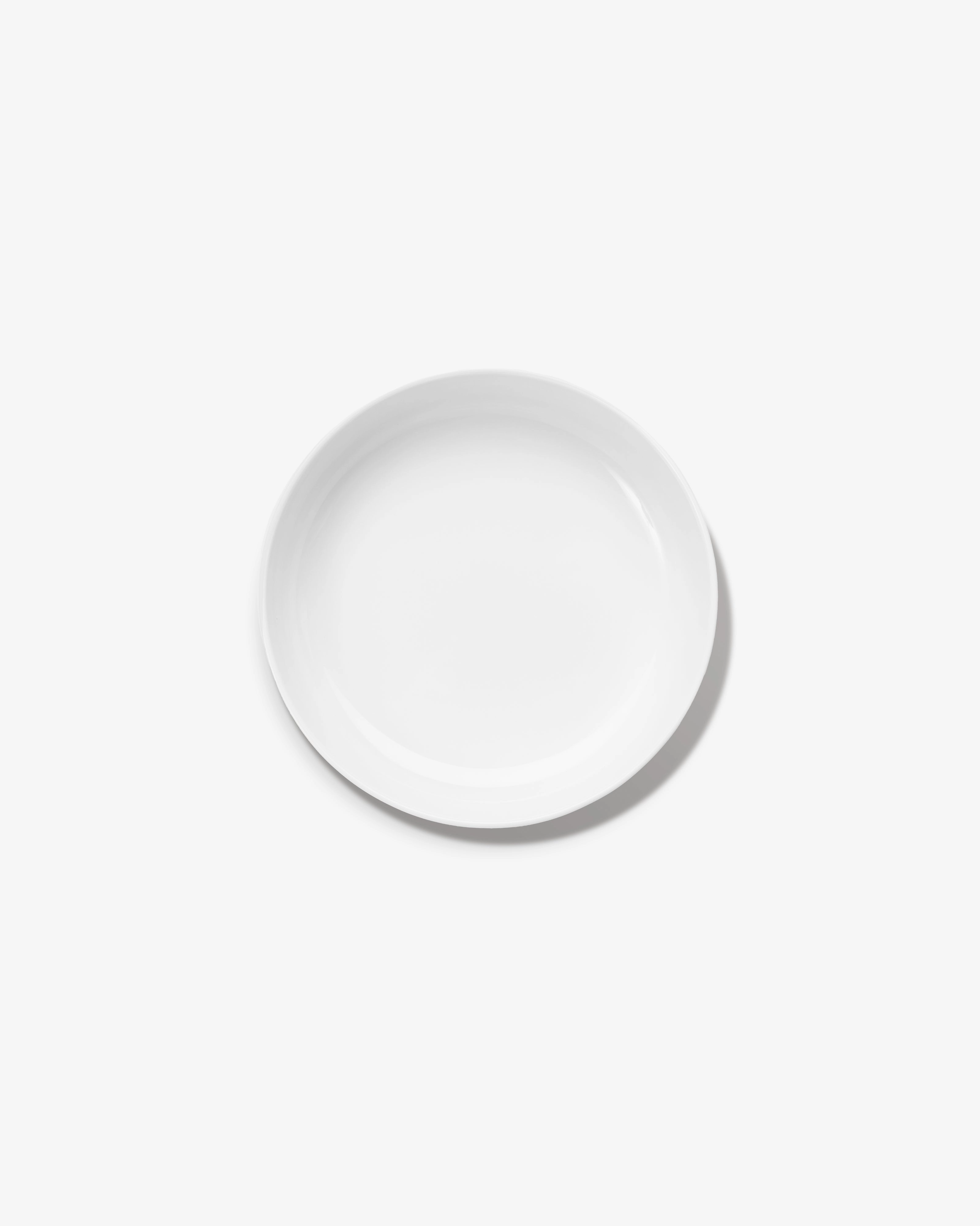 Plate deep M white glazed Base