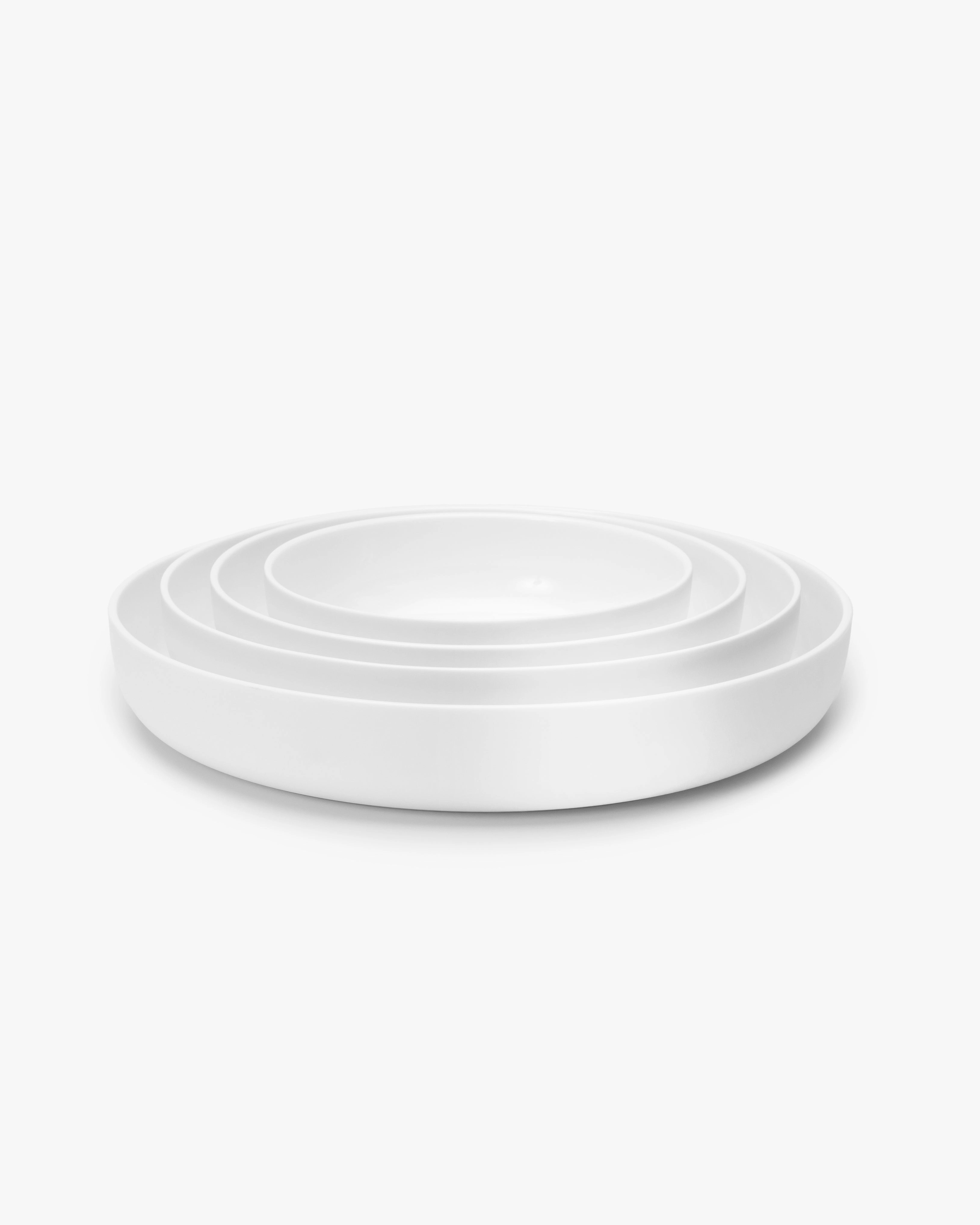 Plate deep S white glazed Base