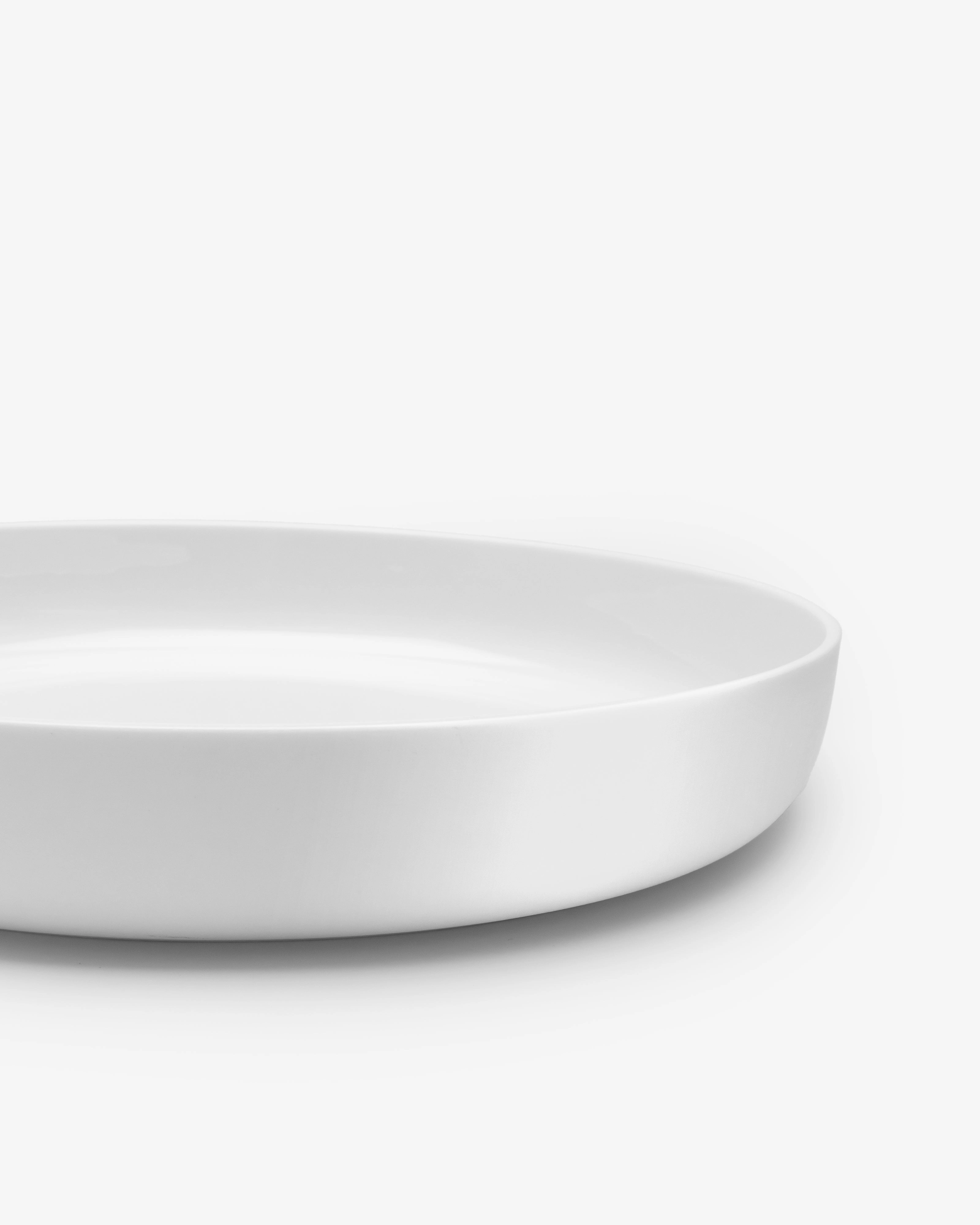 Plate deep XL white glazed Base