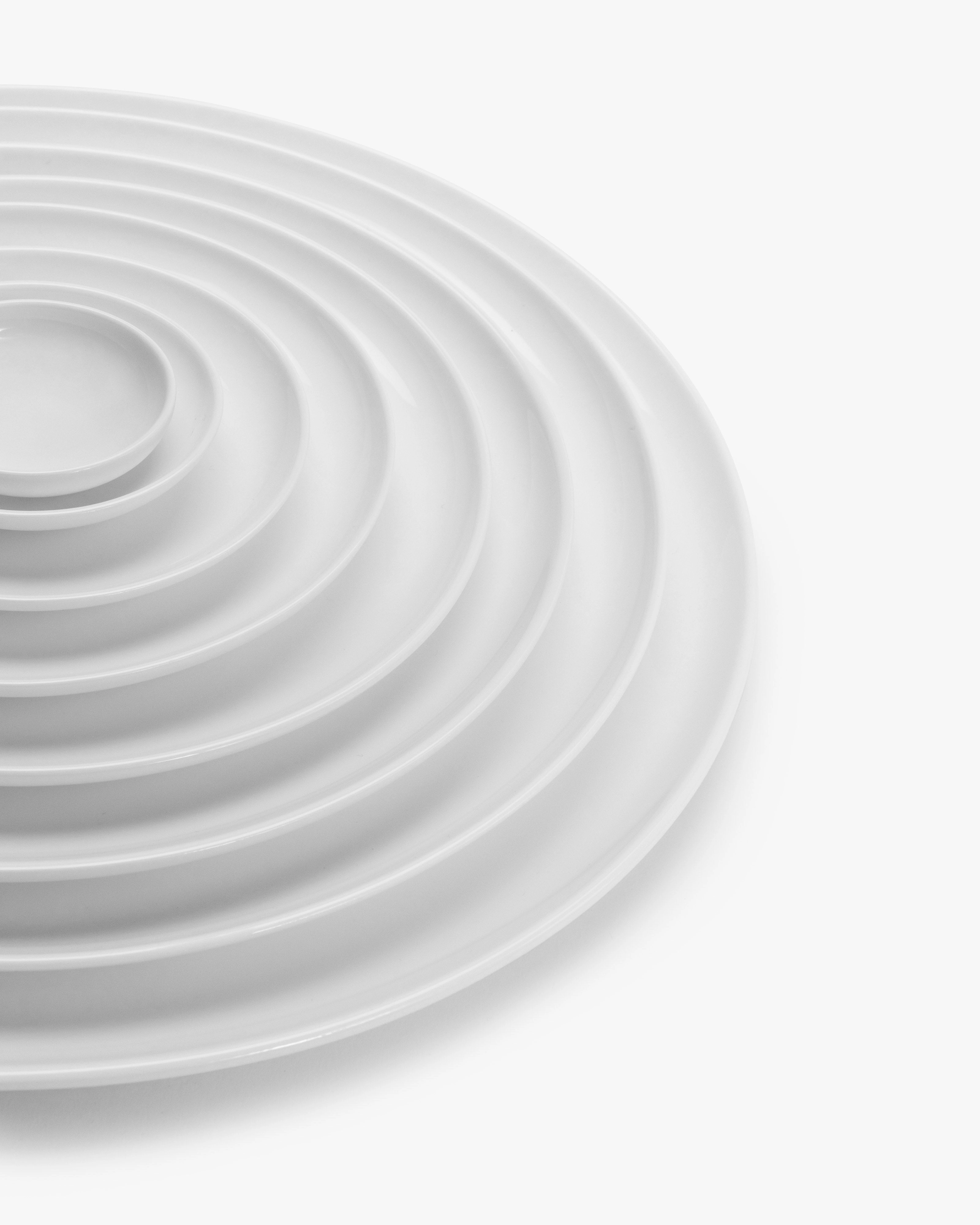 Plate low mini white Base