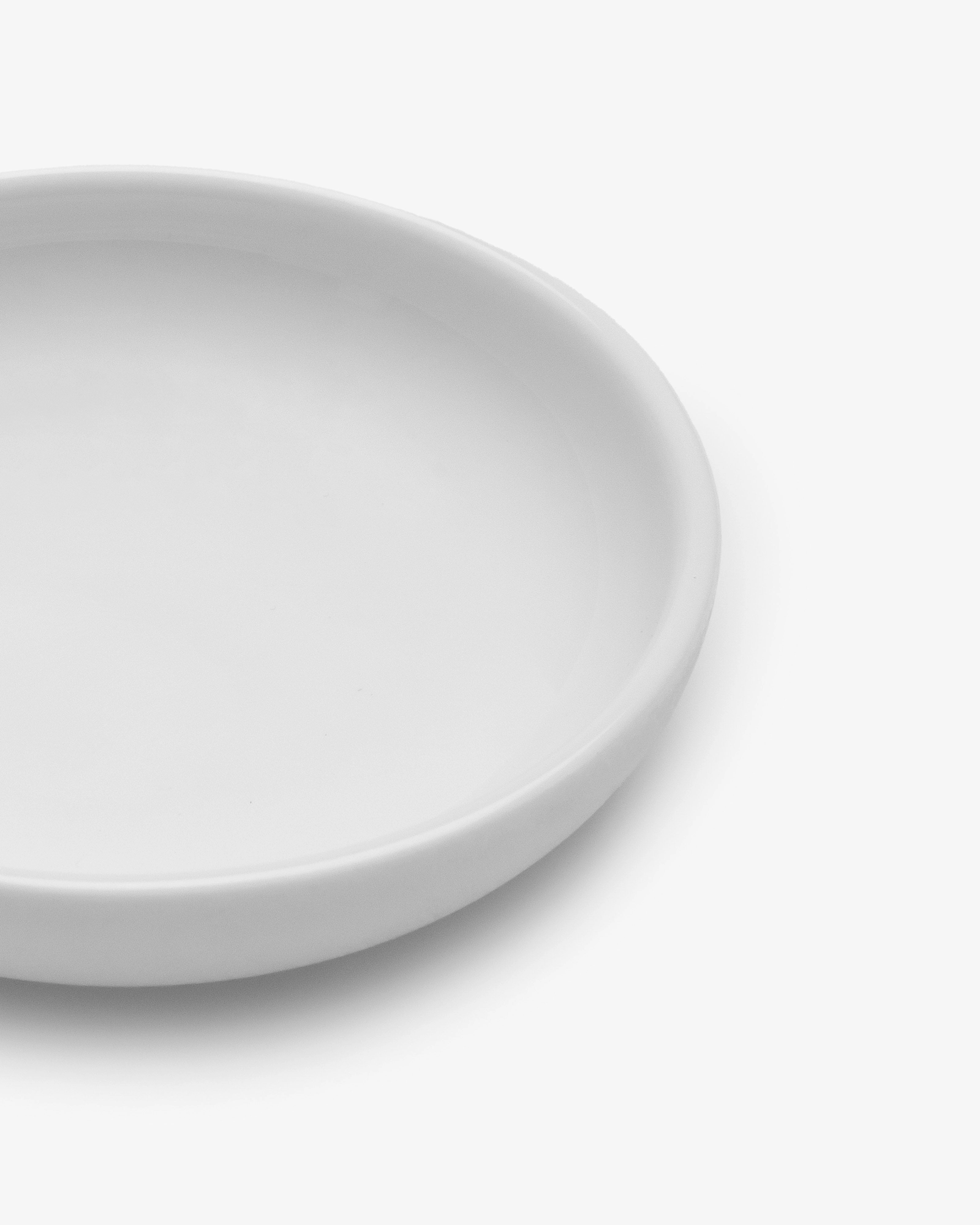 Plate low mini white Base