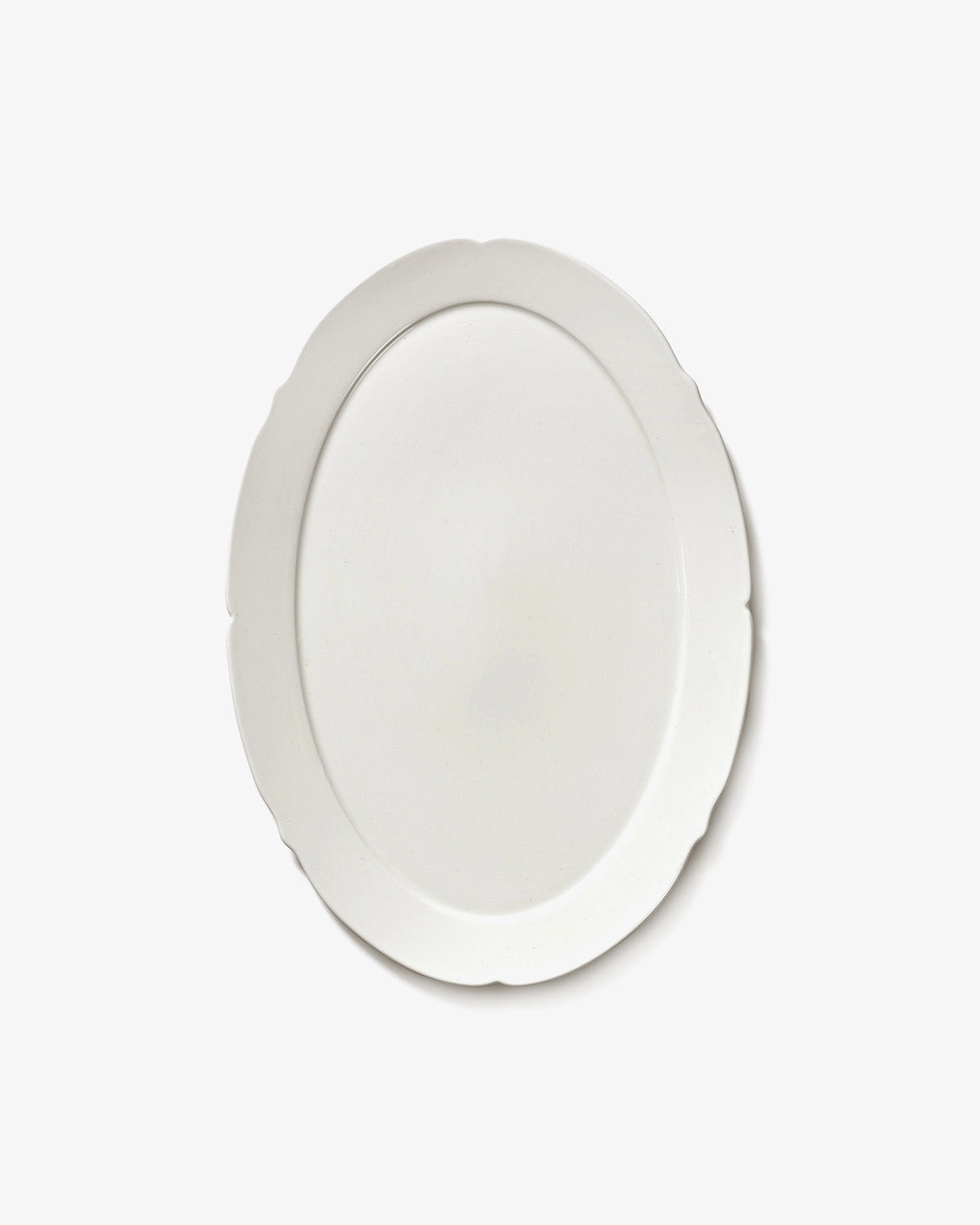 Plate oval L white Silhouette