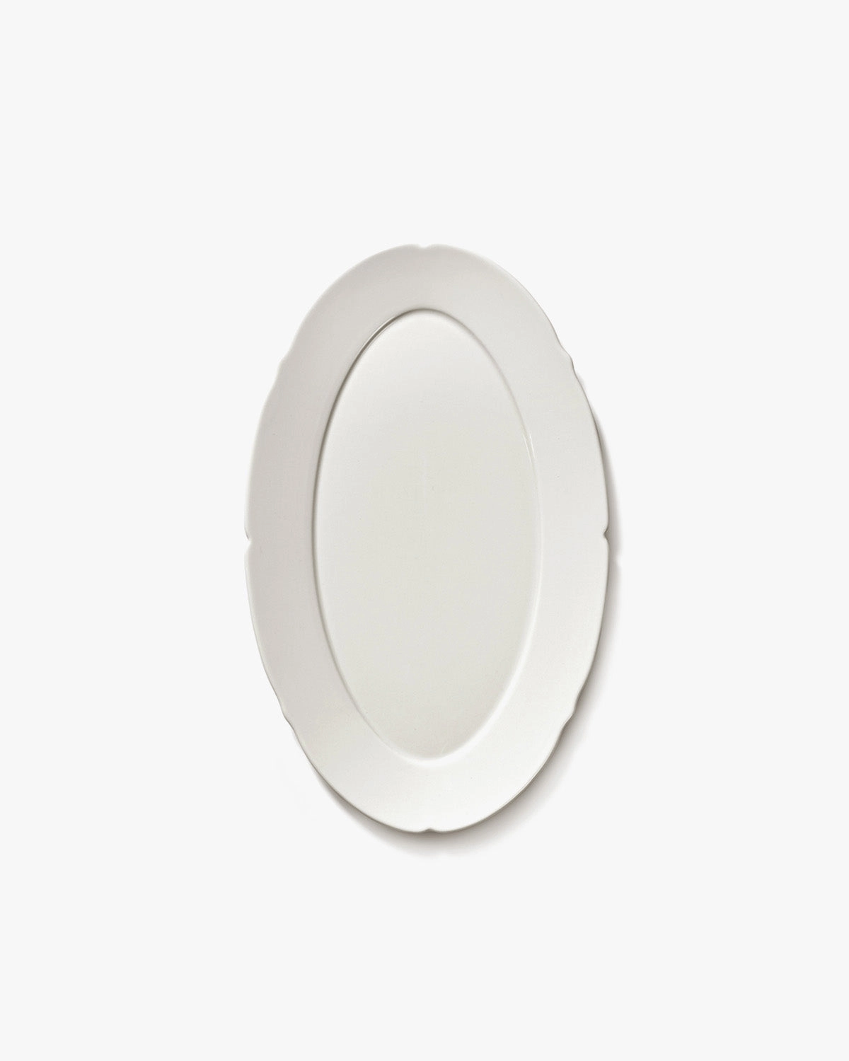 Plate oval M white Silhouette