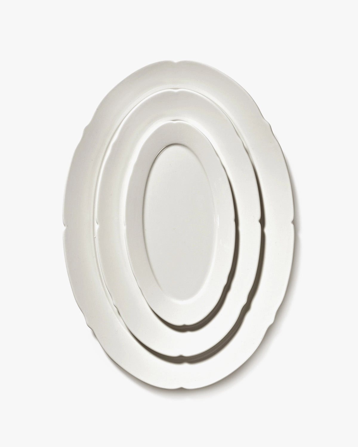Plate oval S white Silhouette