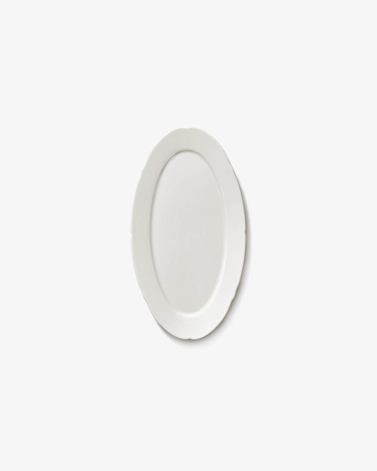 Plate oval S white Silhouette