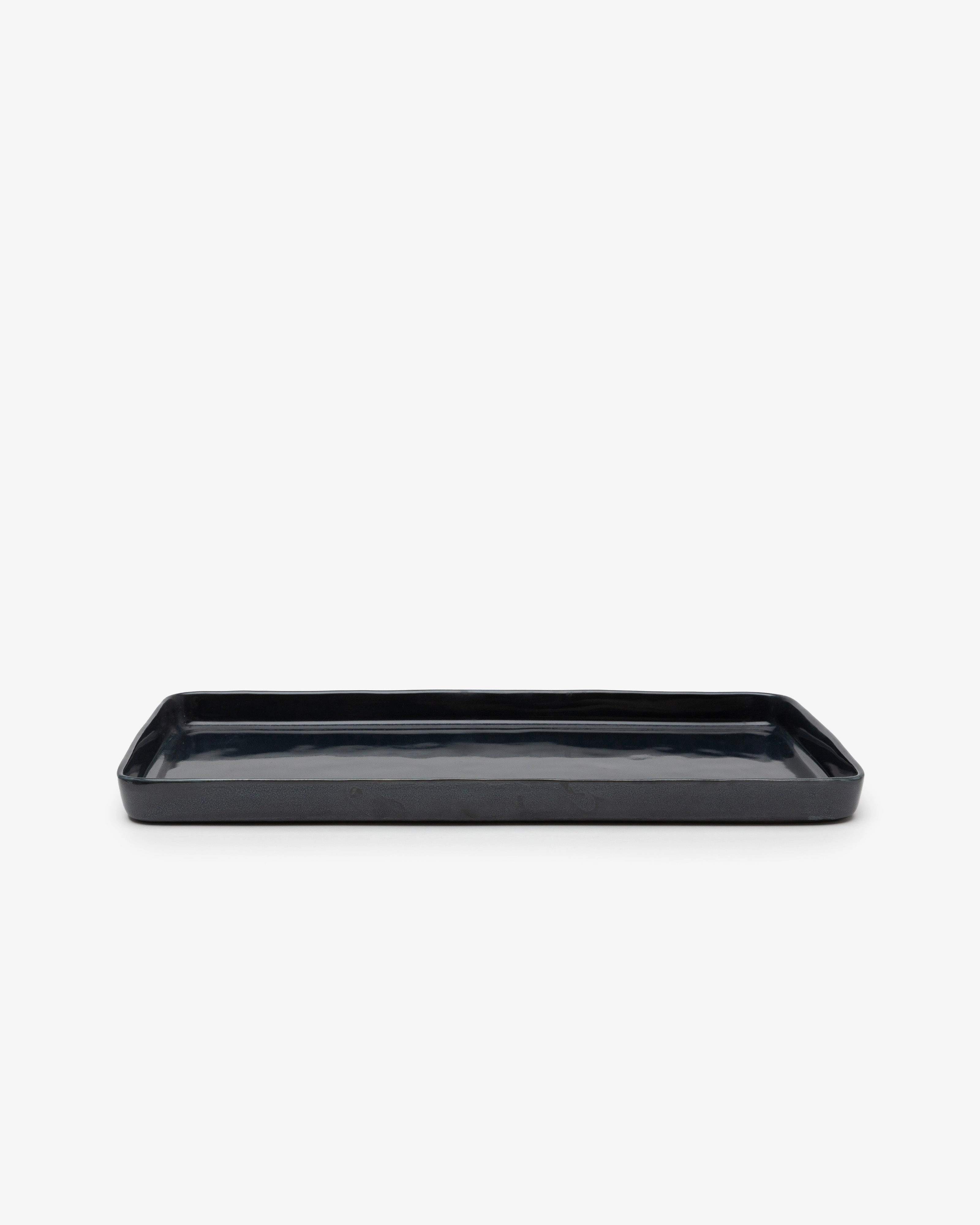 Plate rectangular L dark blue Terres de rves Dinnerware tableware outlet