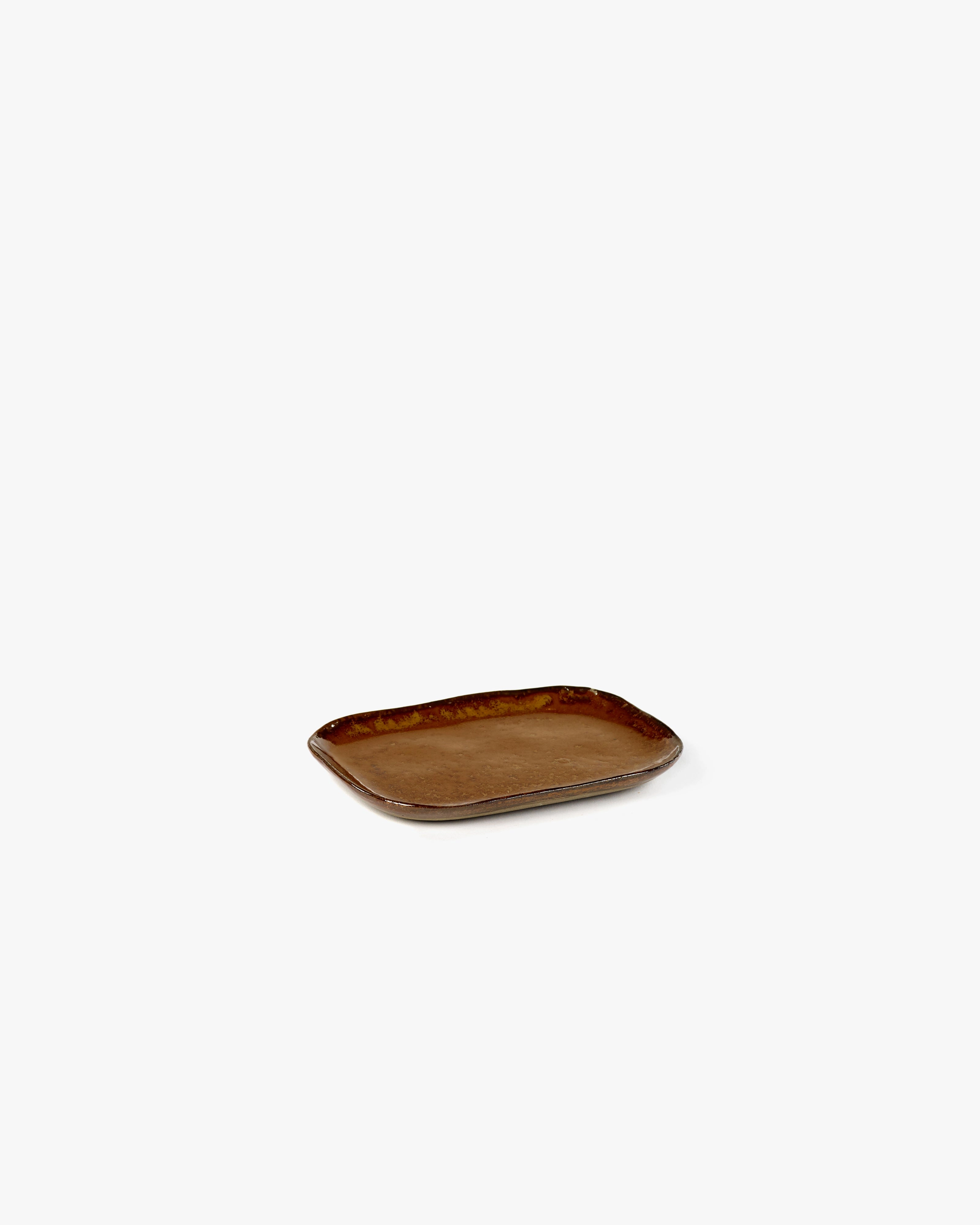 Plate rectangular n3 M brown La nouvelle table Dinnerware tableware outlet
