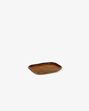 Plate rectangular n3 M brown La nouvelle table Dinnerware tableware outlet