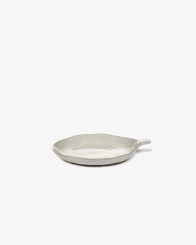 Plate with handle off-white La Mre Dinnerware tableware outlet