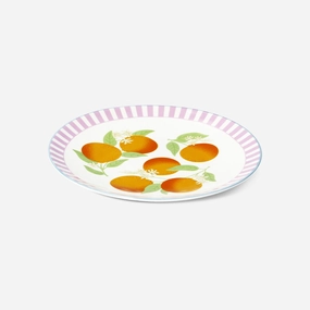 Plate with oranges and stripes - 20 cm Kitchen Tableware at affordable prices