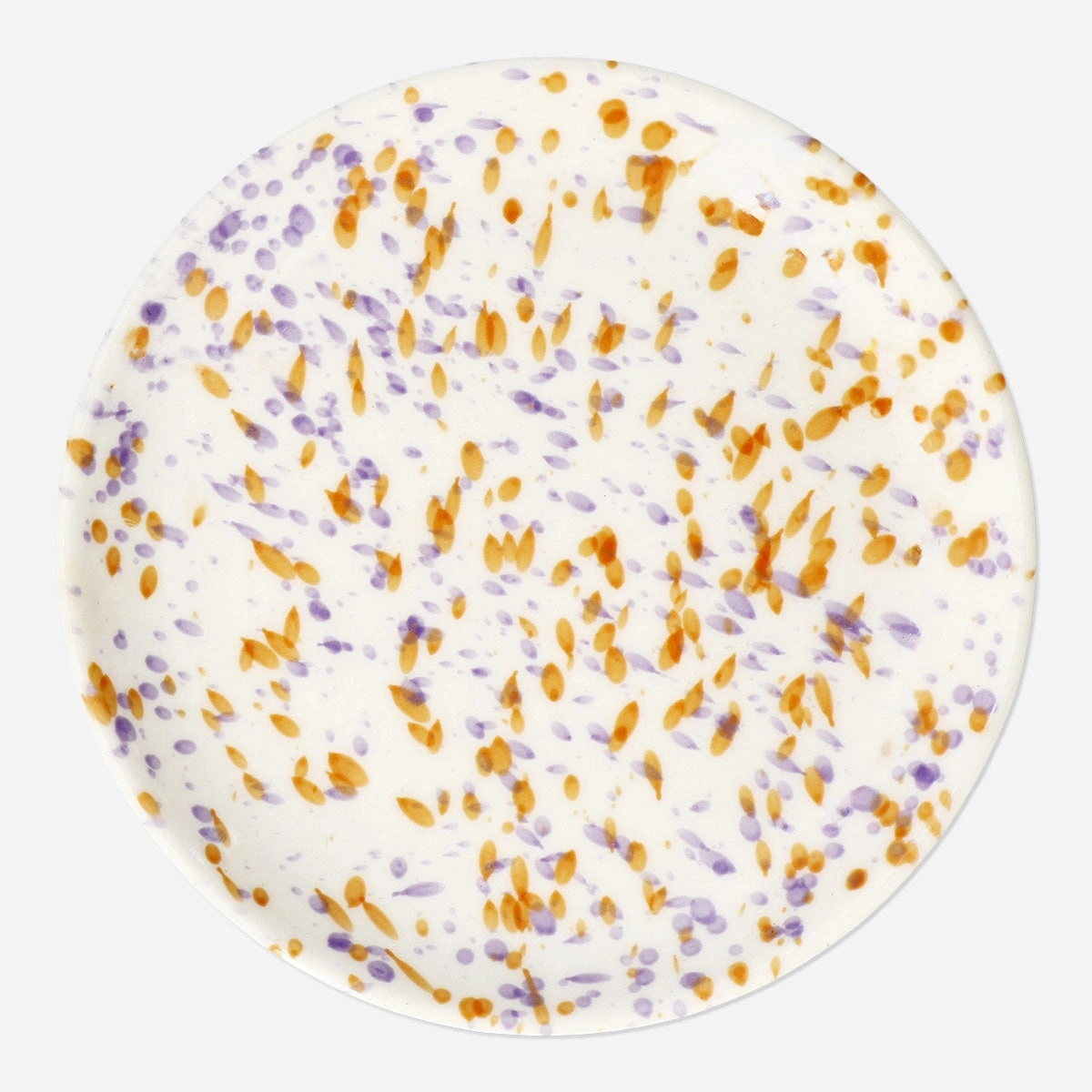 Plate with splash pattern