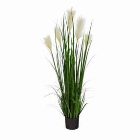 Plum Grass Artificial Plant 4' Faux Florals home florals discount