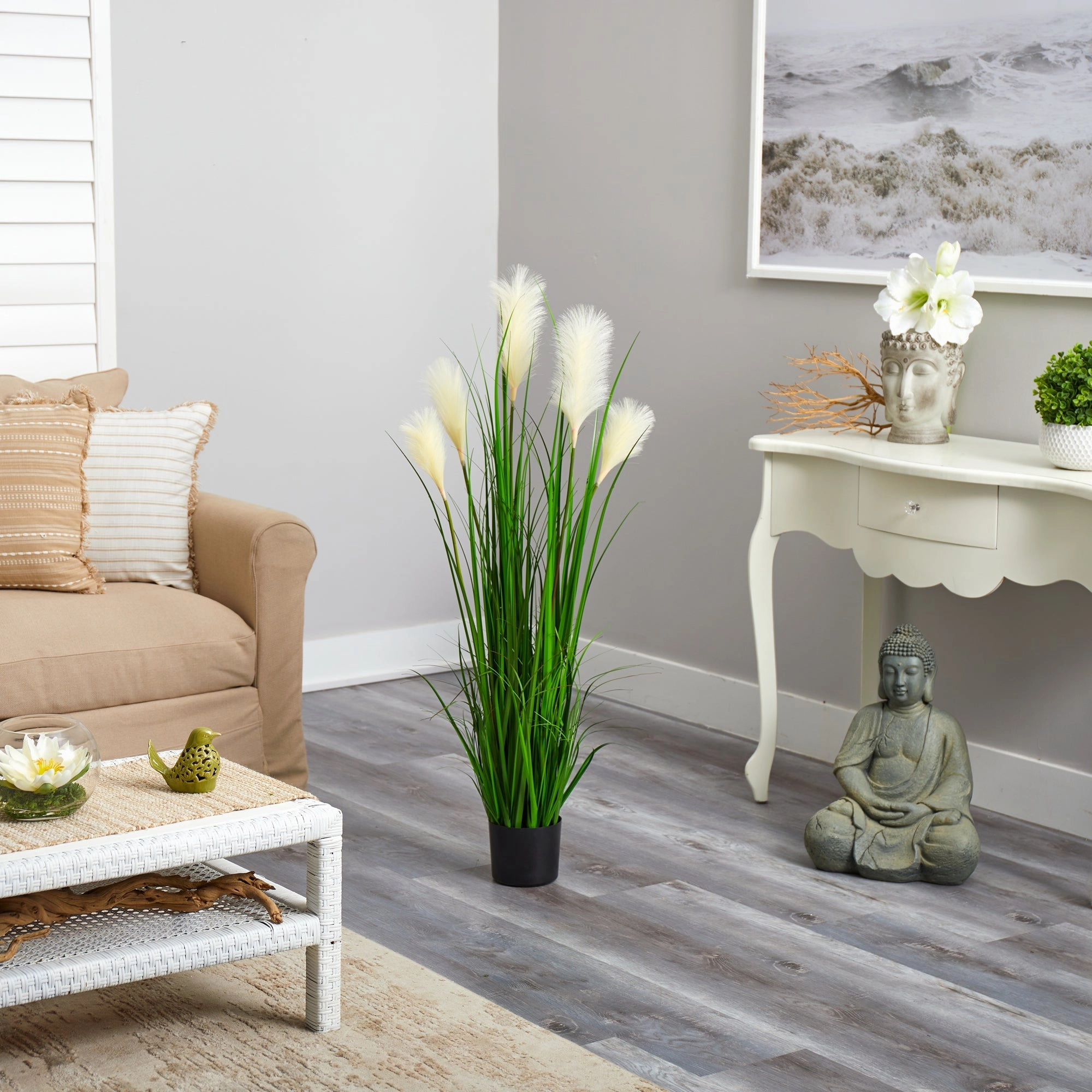 Plum Grass Artificial Plant 4'