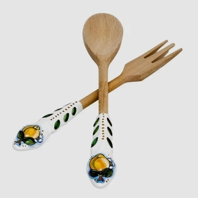 Positano Lemon Kitchen Utensil Set In Natural Cookware hot cookware outlet