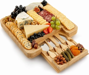 Premium Bamboo Cheese Board Set Cooking Tools & Accessories buy more save more