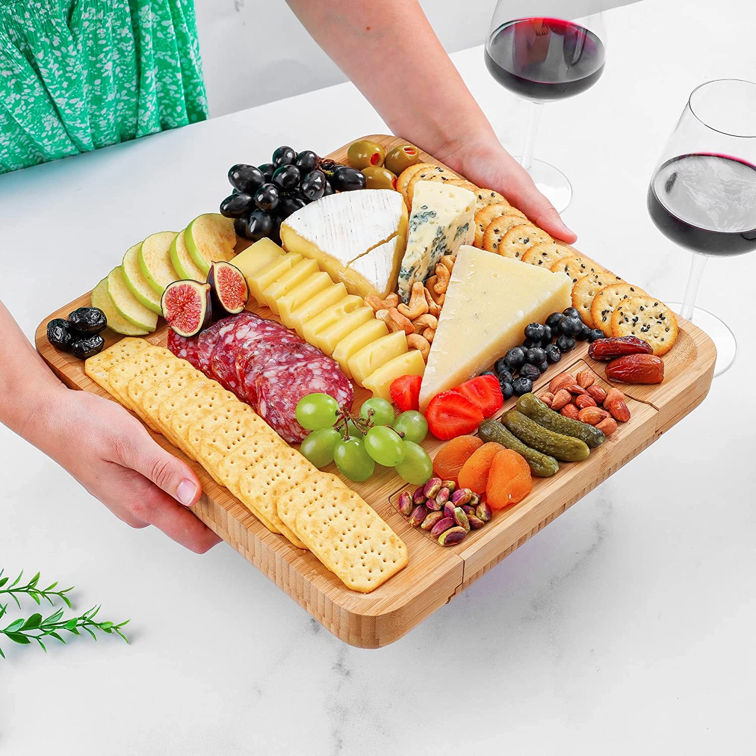 Premium Bamboo Cheese Board Set