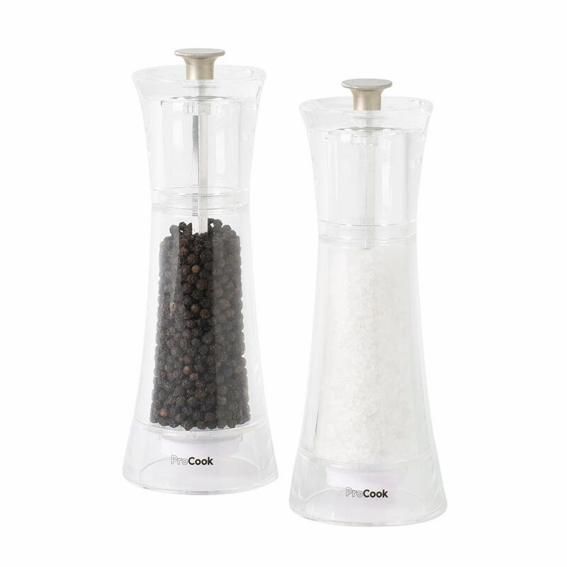 ProCook Acrylic Salt and Pepper Mill Set 18cm