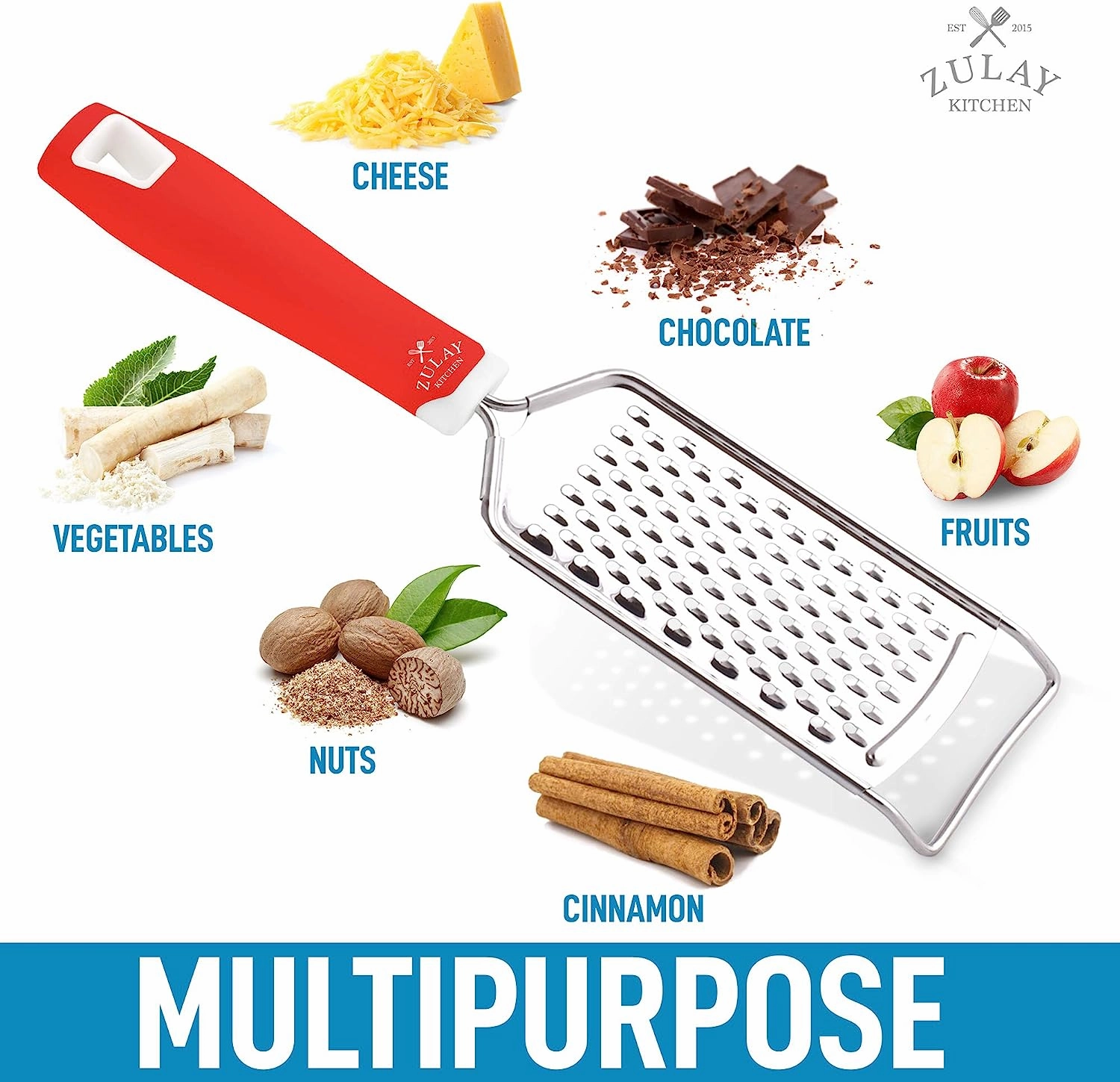 Professional Stainless Steel Flat Handheld Cheese Grater