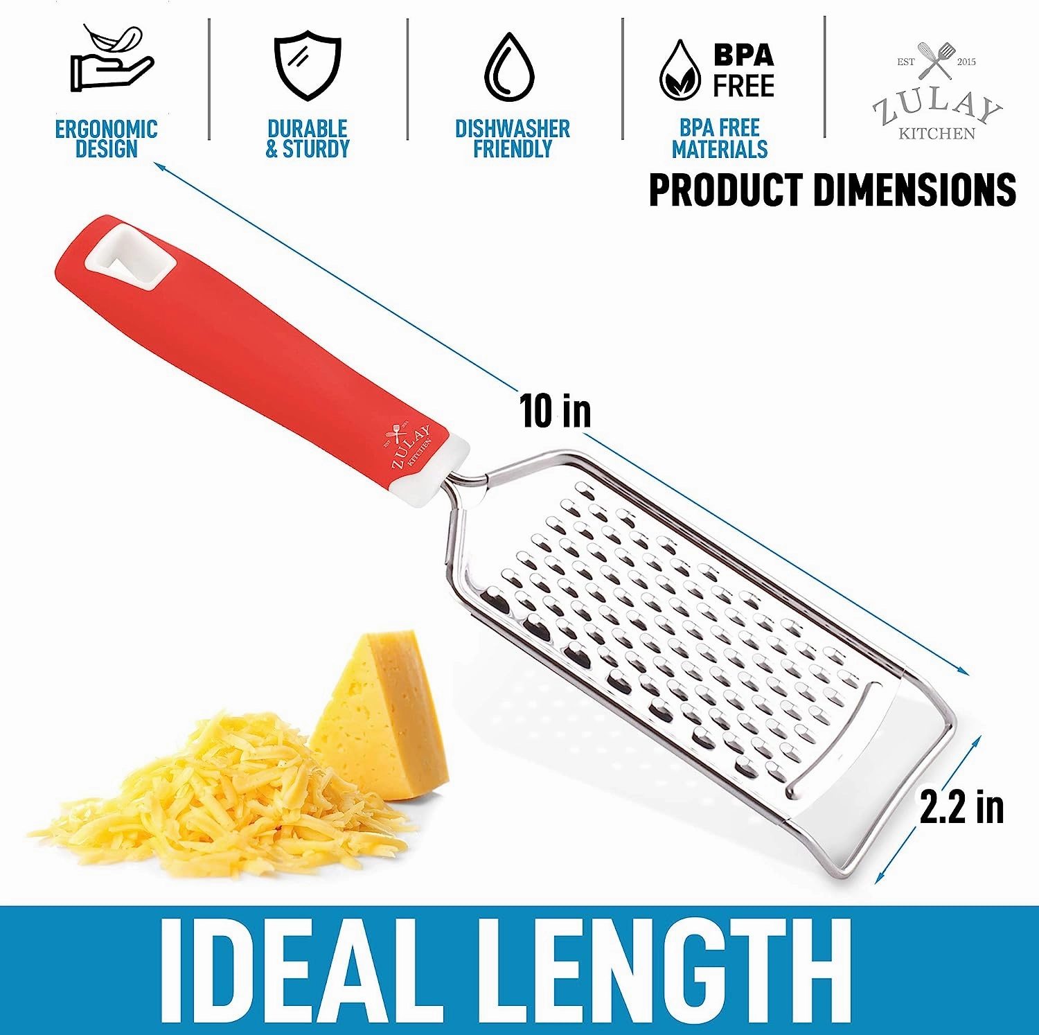 Professional Stainless Steel Flat Handheld Cheese Grater