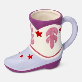 Purple cowboy boot shaped mug Kitchen Tableware at affordable prices