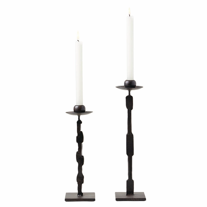 Quentin Iron Antique Black Square Base Candle Holders Candle Holders discount collection