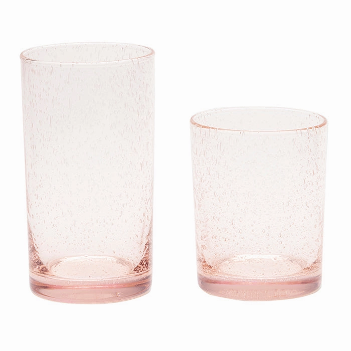 Quinn Pink Hand Blown Tumbler Glasses Set/4 Drinkware best price
