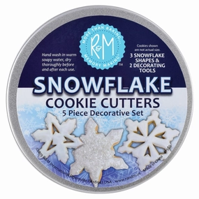 R&M International 5 Piece Snowflake Cookie Cutter Set with Storage Tin Cooking Tools & Accessories mega discount