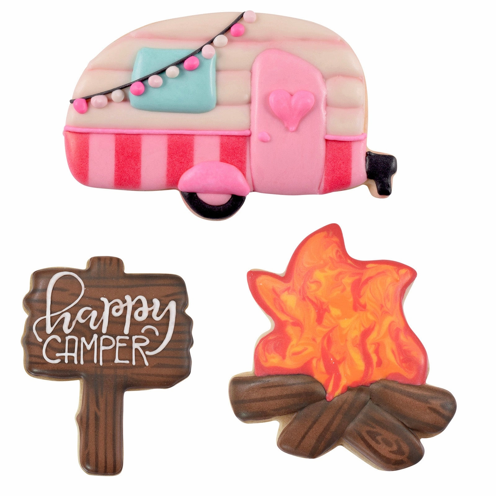 R&M International 9 Piece Fishing/Camper/Bee Cookie Cutter Set