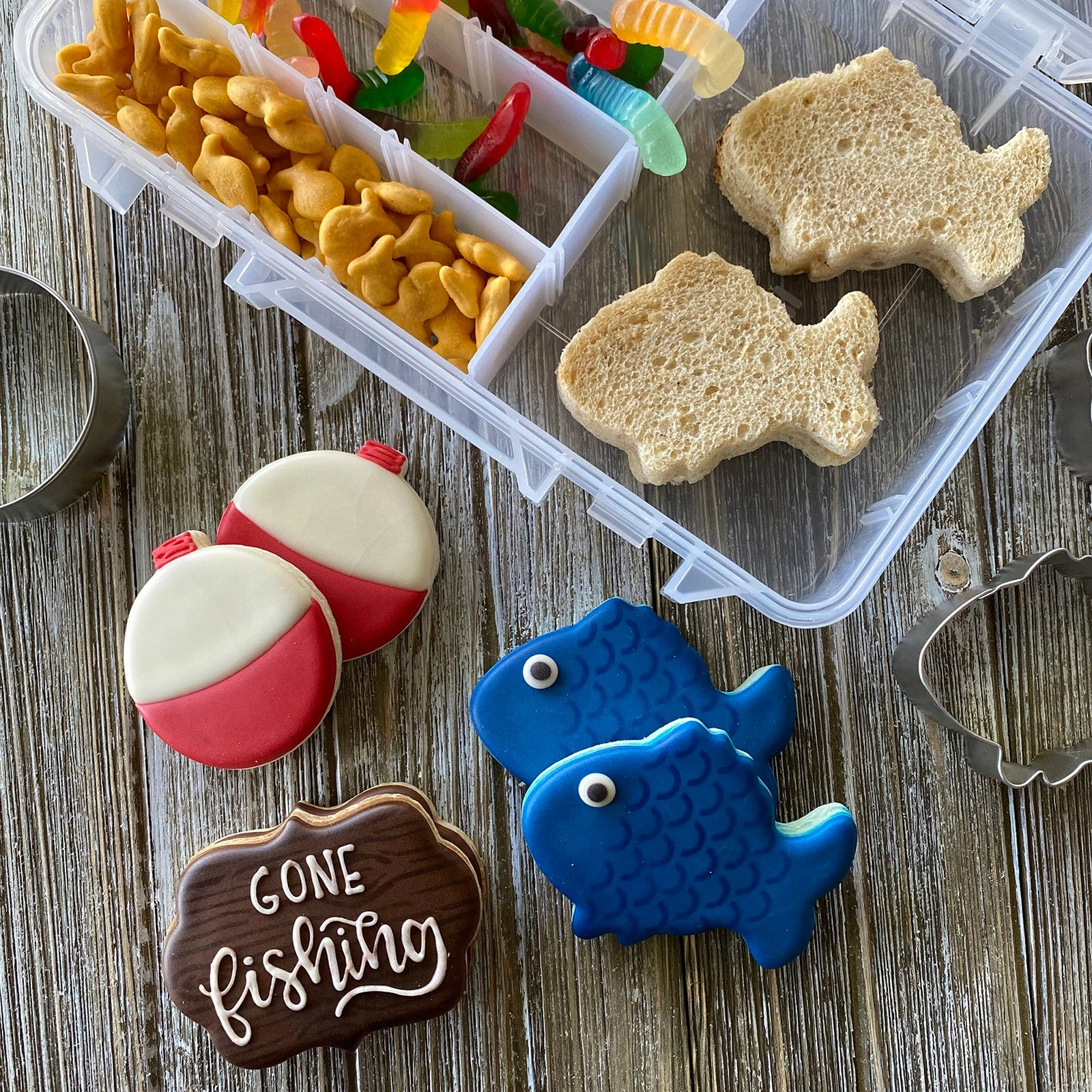 R&M International 9 Piece Fishing/Camper/Bee Cookie Cutter Set