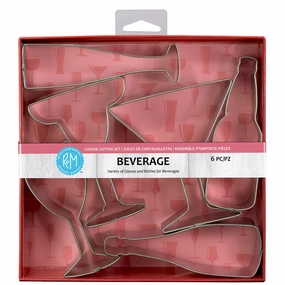 R&M International Beverage and Cocktail Theme 6 Piece Cookie Cutter Set Cooking Tools & Accessories clearance kits
