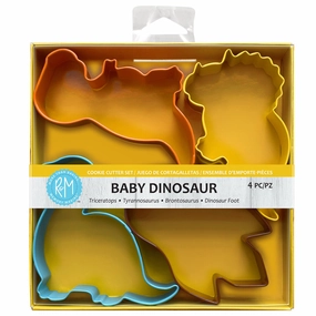 R&M International Color Dinosaur 4 Piece Cookie Cutter Set Cooking Tools & Accessories outlet tools