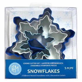 R&M International Color Snowflake 5 Piece Cookie Cutter Set Cooking Tools & Accessories mega discount
