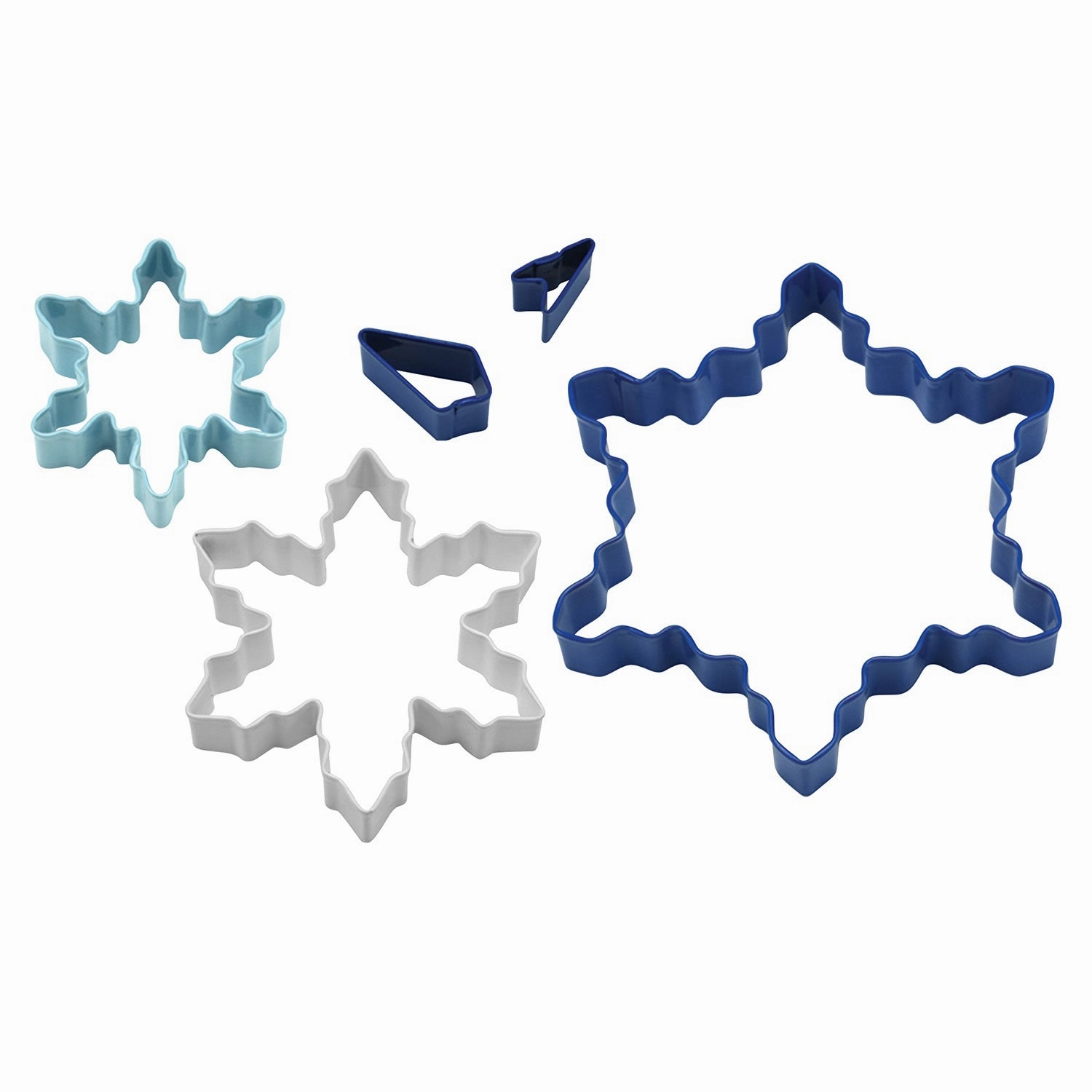 R&M International Color Snowflake 5 Piece Cookie Cutter Set