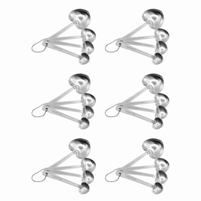 R&M International Heart Shaped Measuring Spoons, Pack of 6 Cooking Tools & Accessories clearance kits