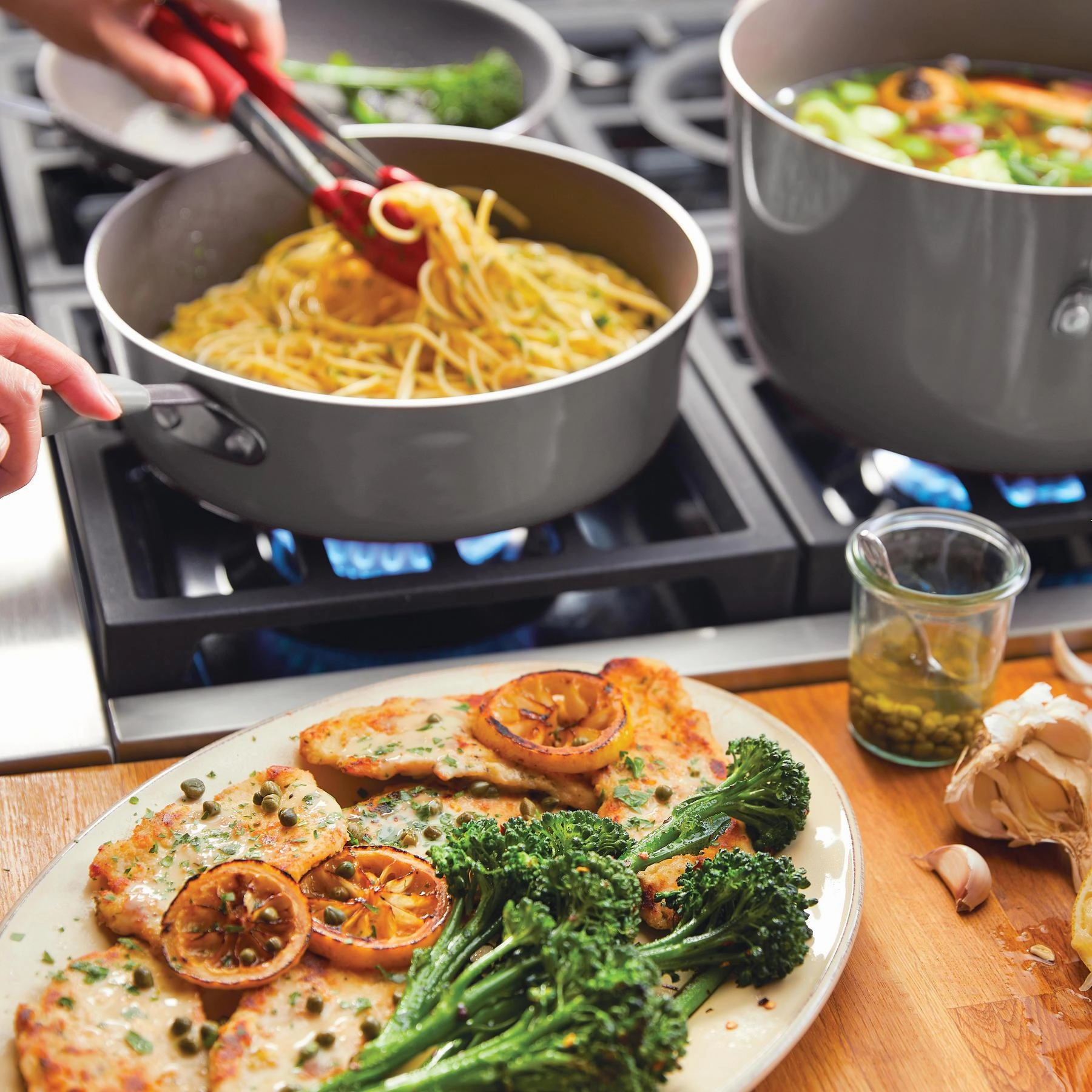 Rachael Ray Cucina Nonstick Cookware Set, 12 Piece