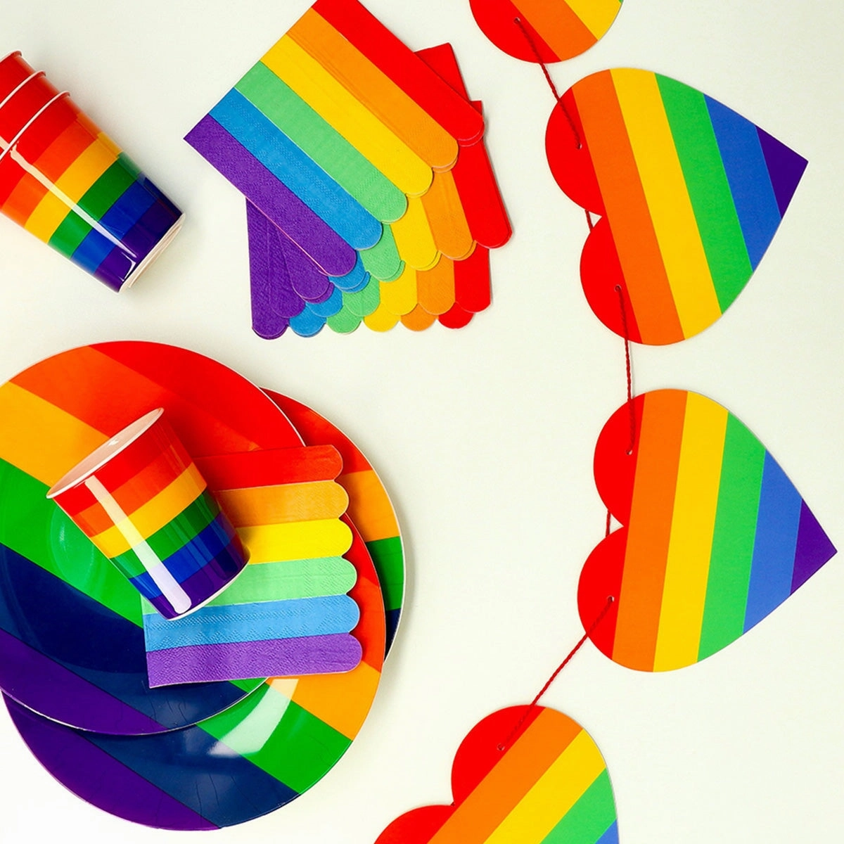 Rainbow napkins. 16 pcs