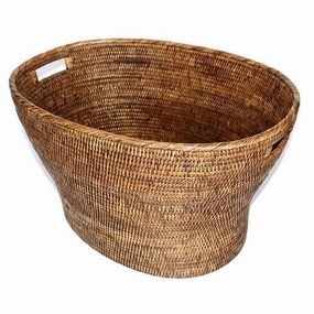 Rattan Oval Family Basket Decorative Baskets clearance deals