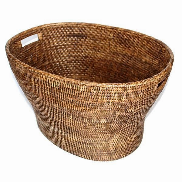 Rattan Oval Family Basket Decorative Baskets clearance deals
