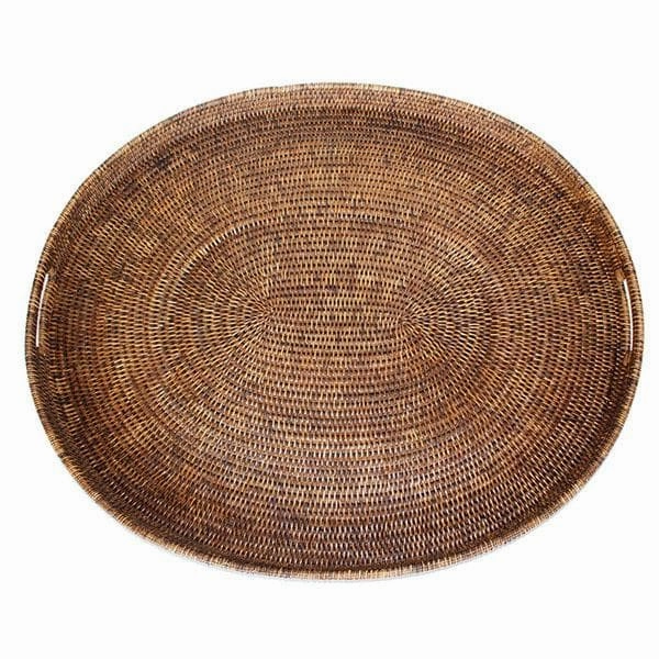 Rattan Oval Tray 28"