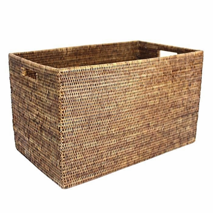 Rattan Rectangular Laundry Basket 24.5" Decorative Baskets clearance deals