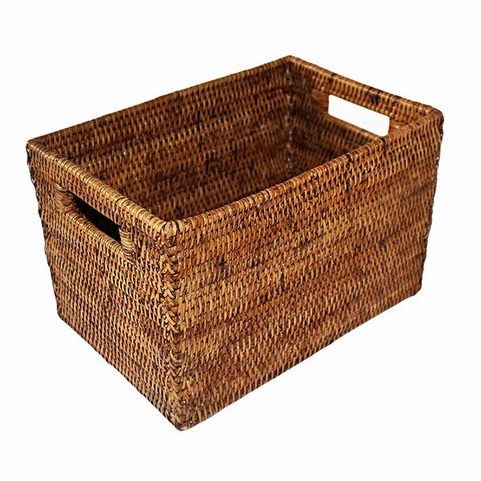 Rattan Rectangular Storage Basket 12x8