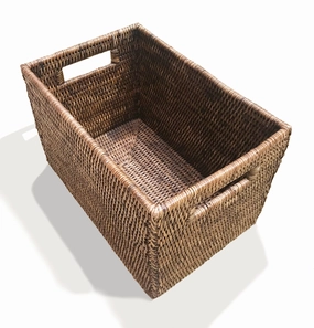 Rattan Rectangular Storage Basket 12x8 Decorative Baskets clearance deals