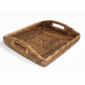 Rattan Square Tray 12" Decorative Trays cheap sale