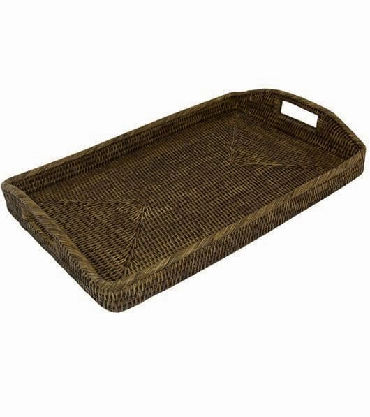 Rattan Tray Morning Rectangular Large 20.5"