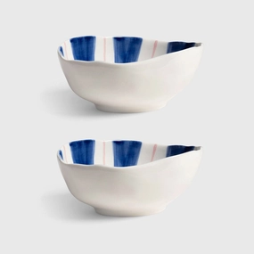 Ray set of 2 bowls 13 x 16.5, blue Serving Bowls Entertaining Set