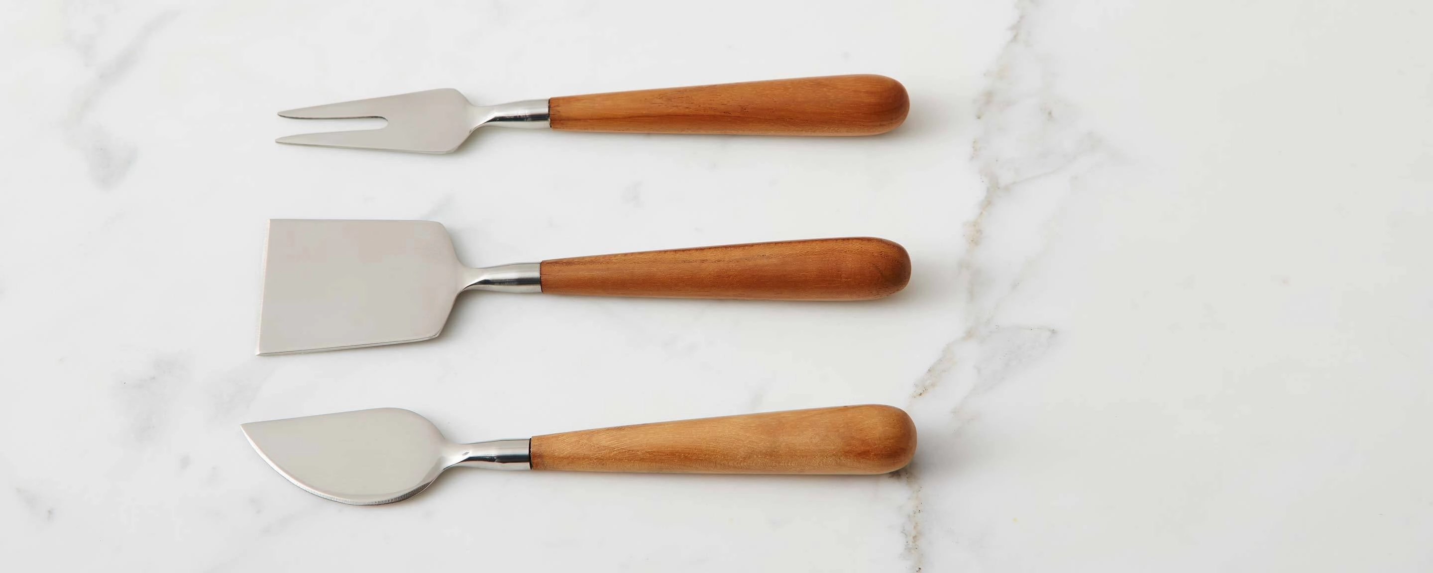 reclaimed teak and stainless steel cheese set Entertaining Servingware discount