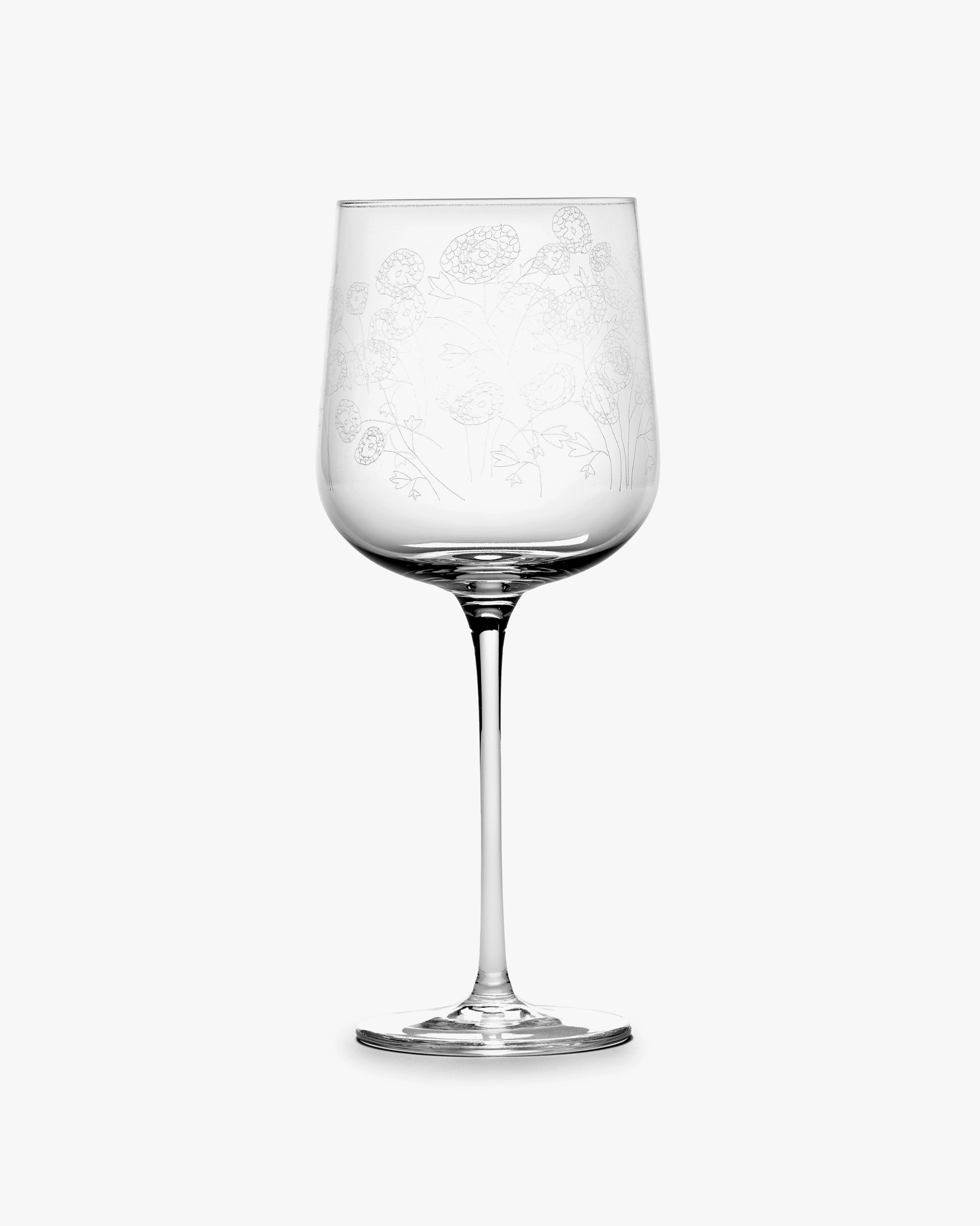 RED WINE GLASS ANEMONE VANIGLIA MF Glassware Tableware discount