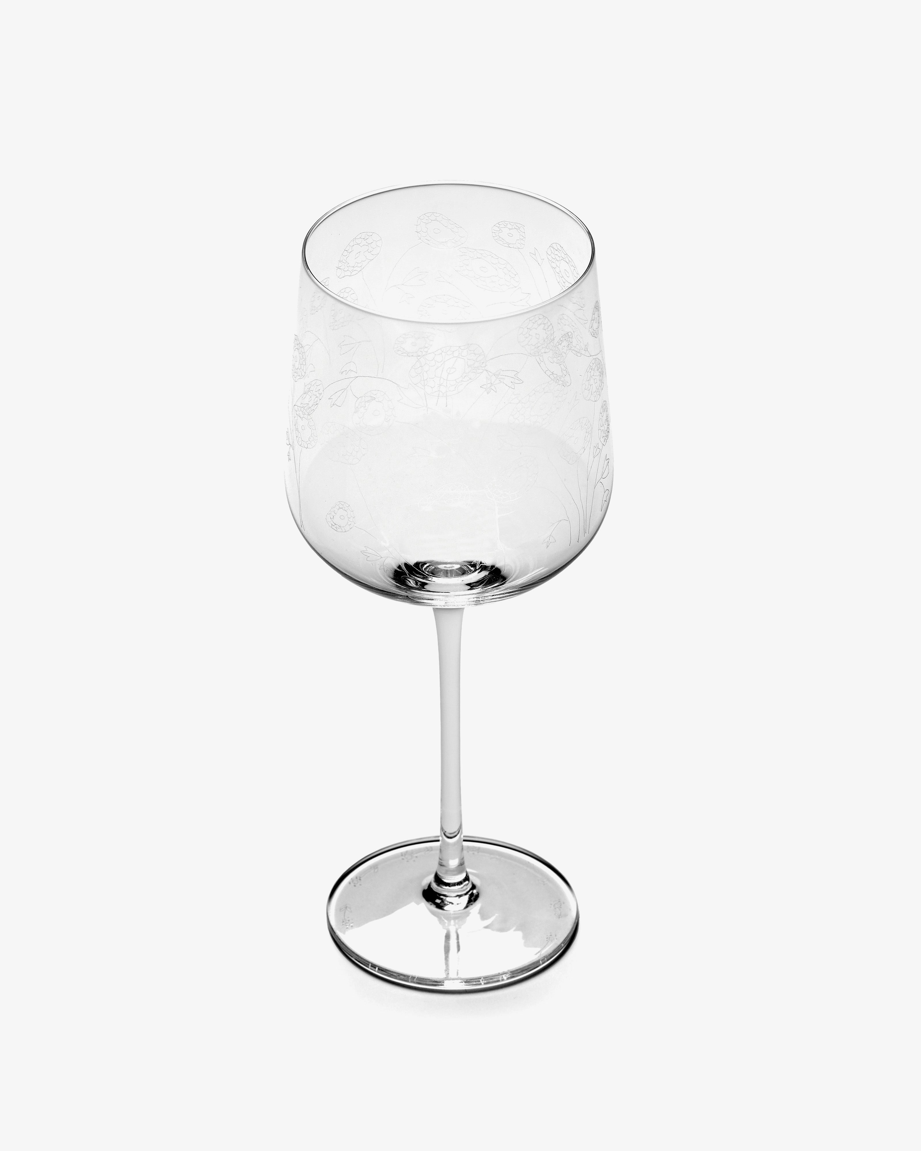RED WINE GLASS ANEMONE VANIGLIA MF Glassware Tableware discount